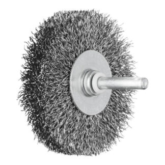 Shaft Mounted Wheel Brush - Crimped STEEL Wire - 6mm Shaft RBU 7015/6 ST 0.30