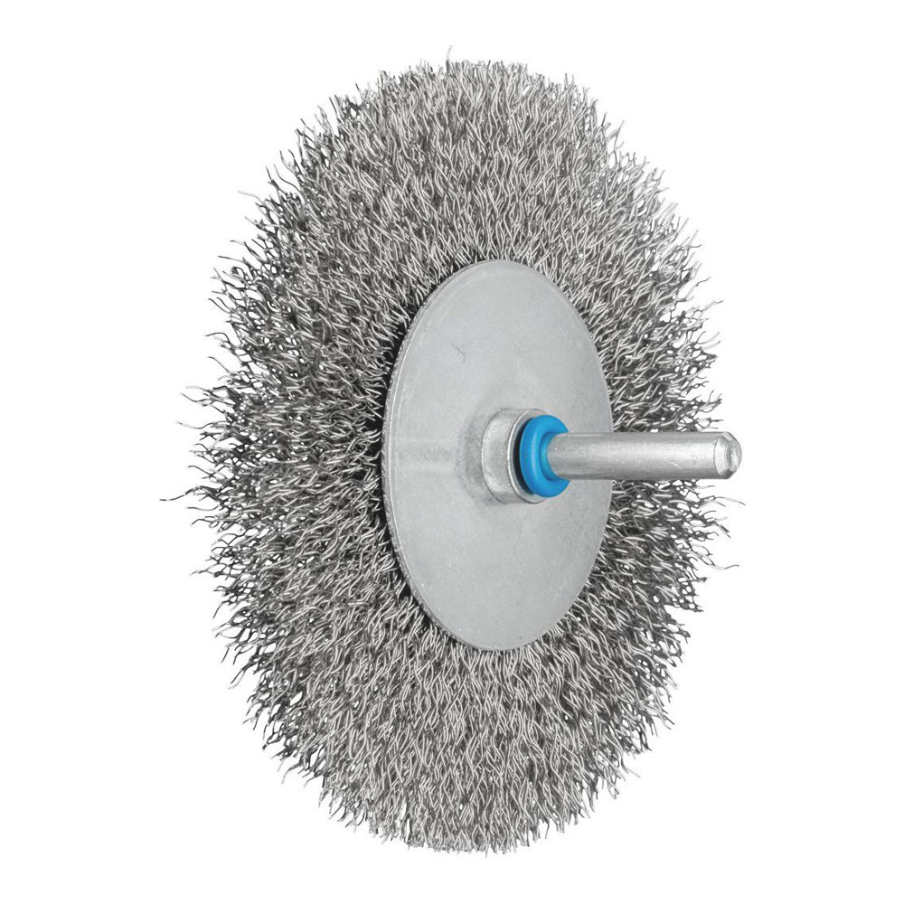 Shaft Mounted Wheel Brush - Crimped Wire - 6mm Shaft RBU 8015/6 INOX 0.30