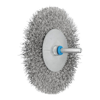 Shaft Mounted Wheel Brush - Crimped Wire - 6mm Shaft RBU 10010/6 INOX 0.30