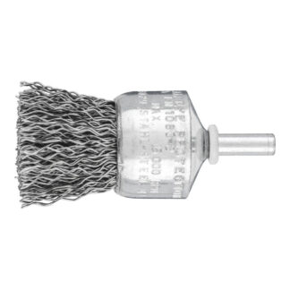 Pencil Brush 6mm Shaft Mounted - Crimped STEEL Wire PBU 3029/6 ST 0.50