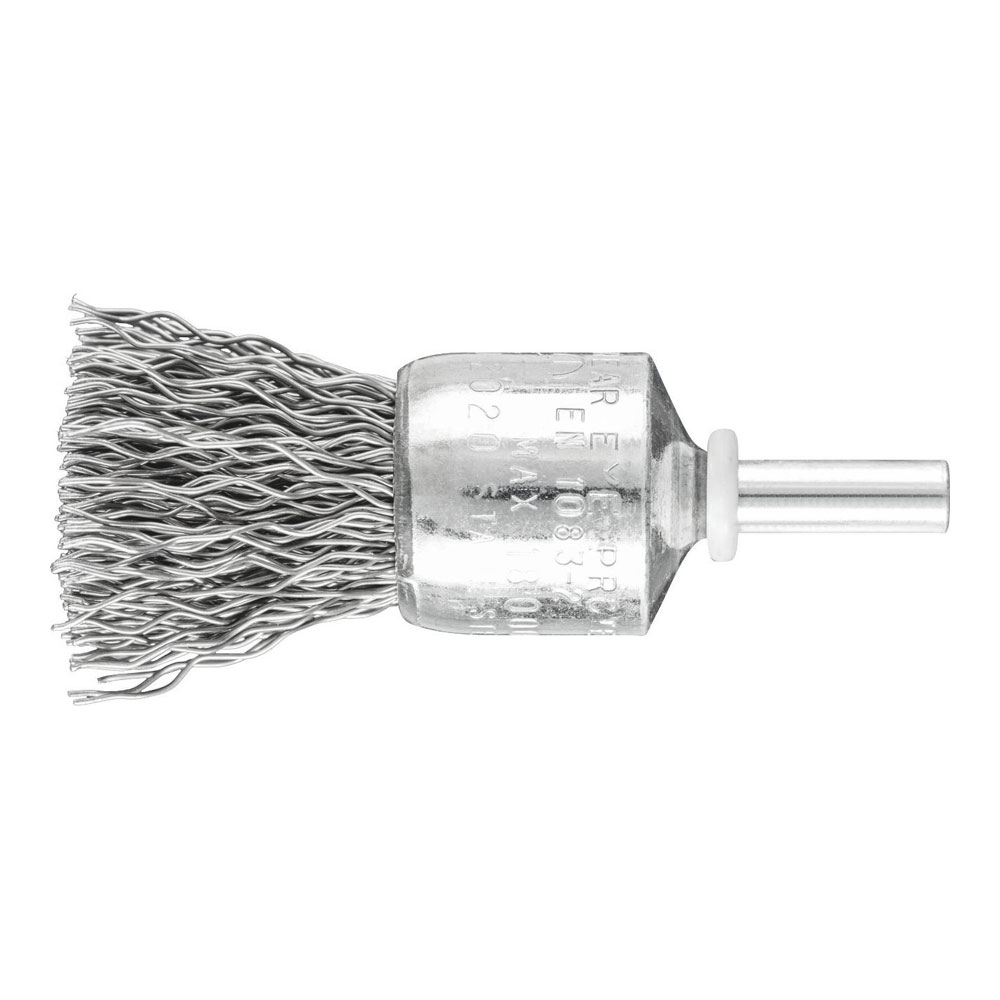 Pencil Brush 6mm Shaft Mounted - Crimped STEEL Wire PBU 2020/6 ST 0.50