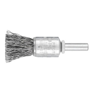Pencil Brush 6mm Shaft Mounted - Crimped STEEL Wire PBU 1516/6 ST 0.35