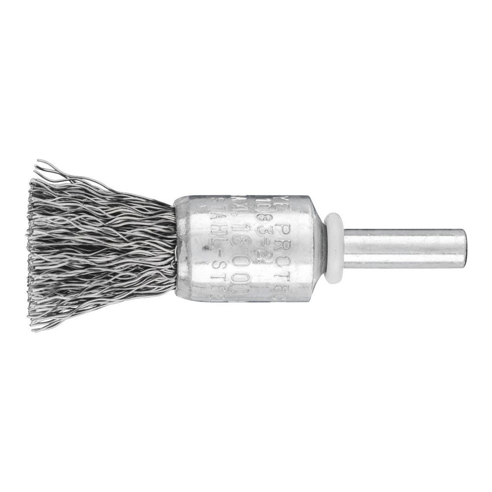Pencil Brush 6mm Shaft Mounted - Crimped STEEL Wire PBU 1516/6 ST 0.35