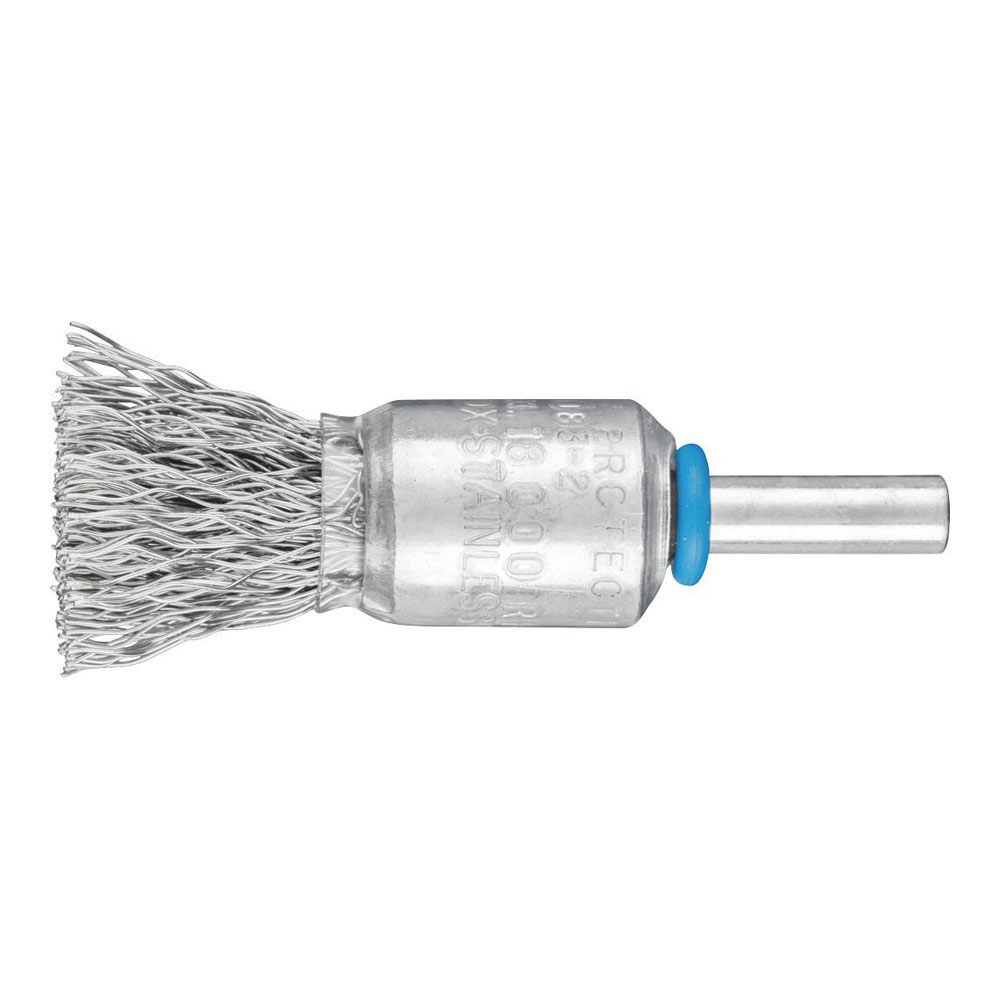 Pencil Brush 6mm Shaft Mounted - Crimped Wire PBU 1516/6 INOX 0.35