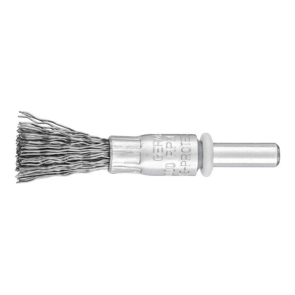 Pencil Brush 6mm Shaft Mounted - Crimped STEEL Wire PBU 1010/6 ST 0.35