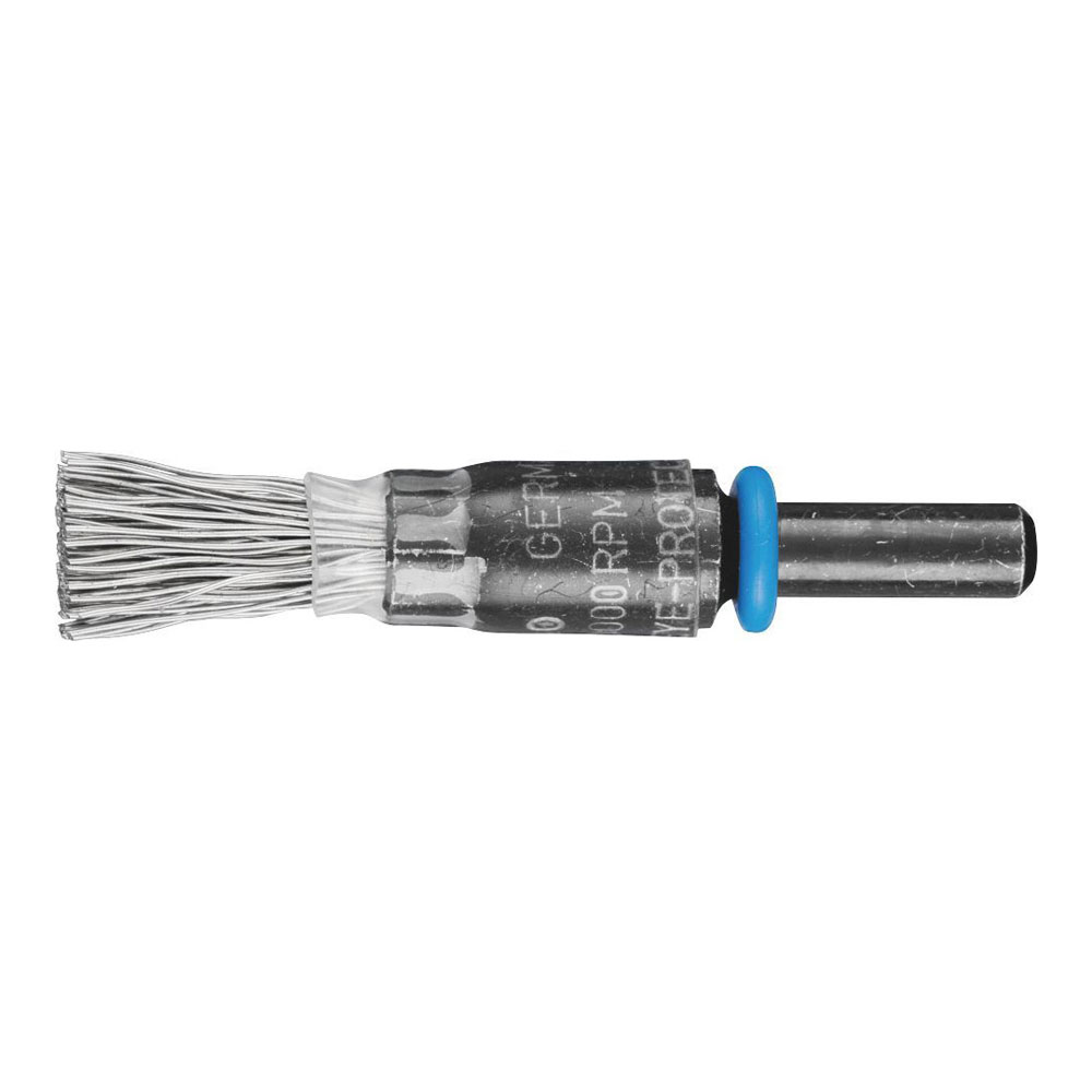 Pencil Brush 6mm Shaft Mounted - Crimped Wire PBU 1010/6 INOX 0.35