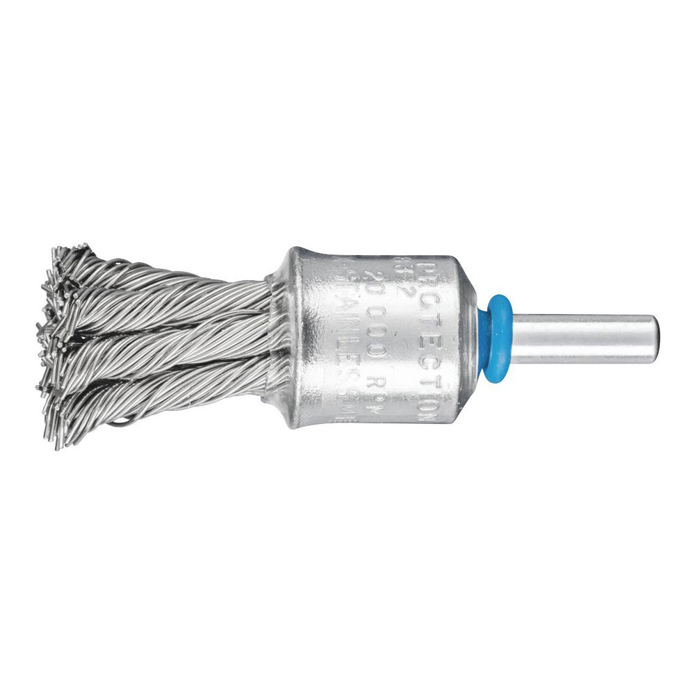 Pencil Brush 6mm Shaft Mounted - Twist Knot Wire PBG 1919/6 INOX 0.60