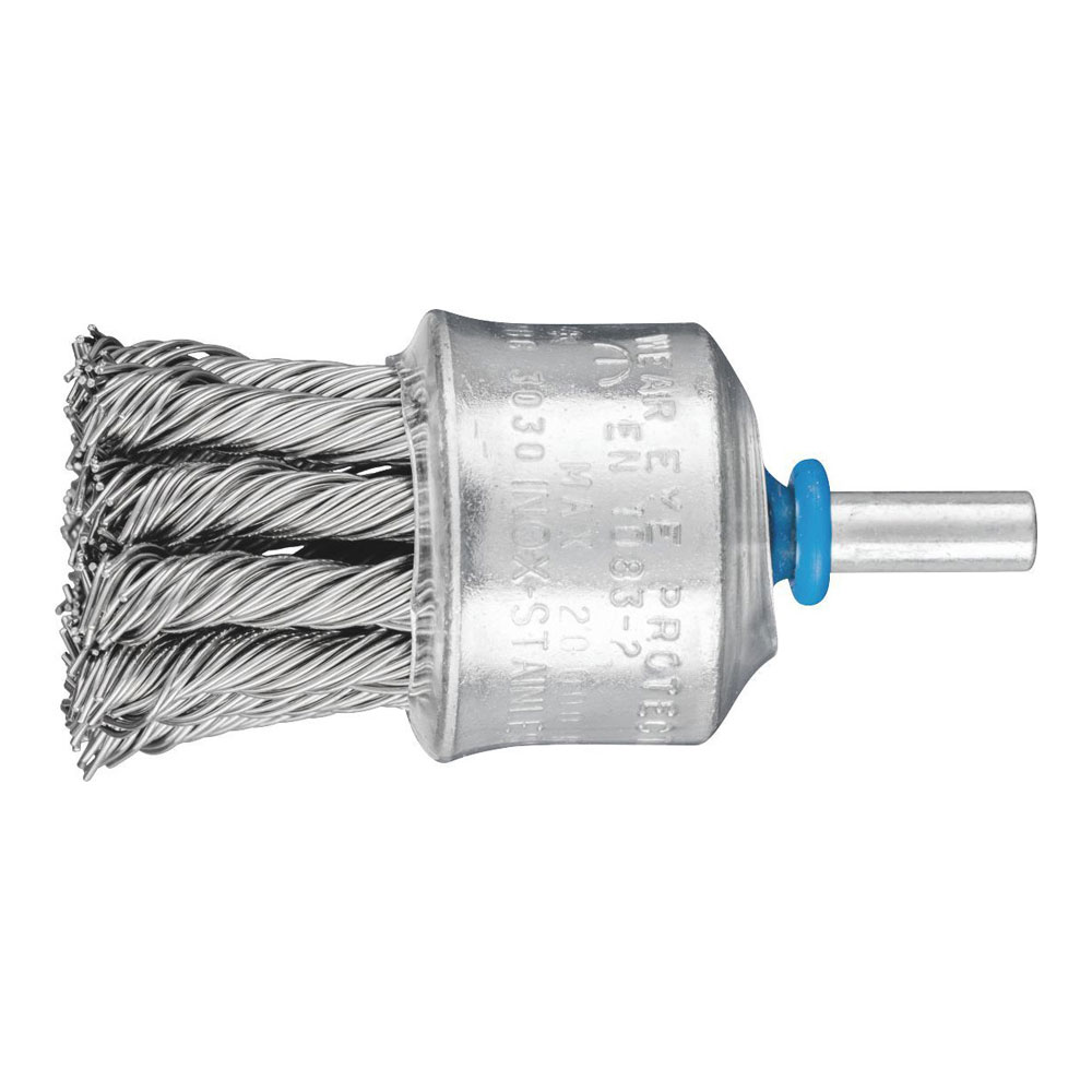 Pencil Brush 6mm Shaft Mounted - Twist Knot Wire PBG 3030/6 INOX 0.60