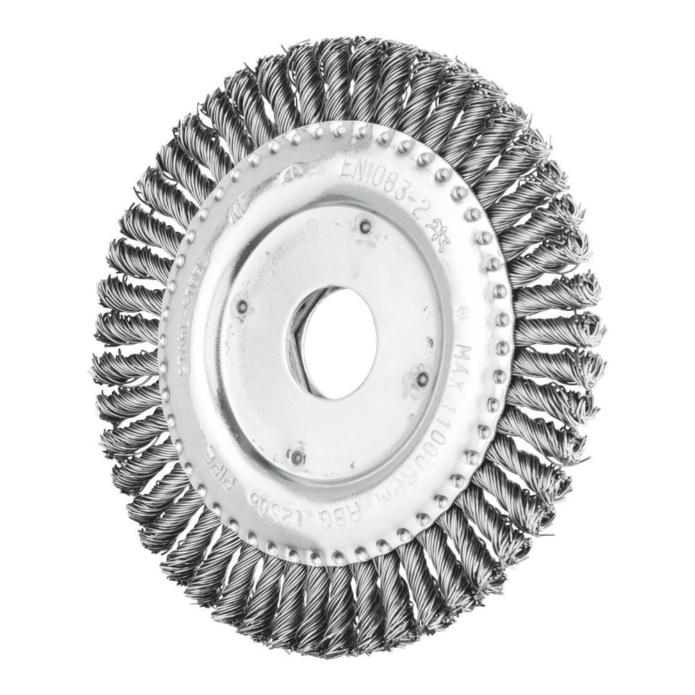 Wheel Brush with Arbor / Threaded Hole RBG - Twist Knot STEEL - Pipeliner RBG 12506/22.2 Pipe ST 0.50