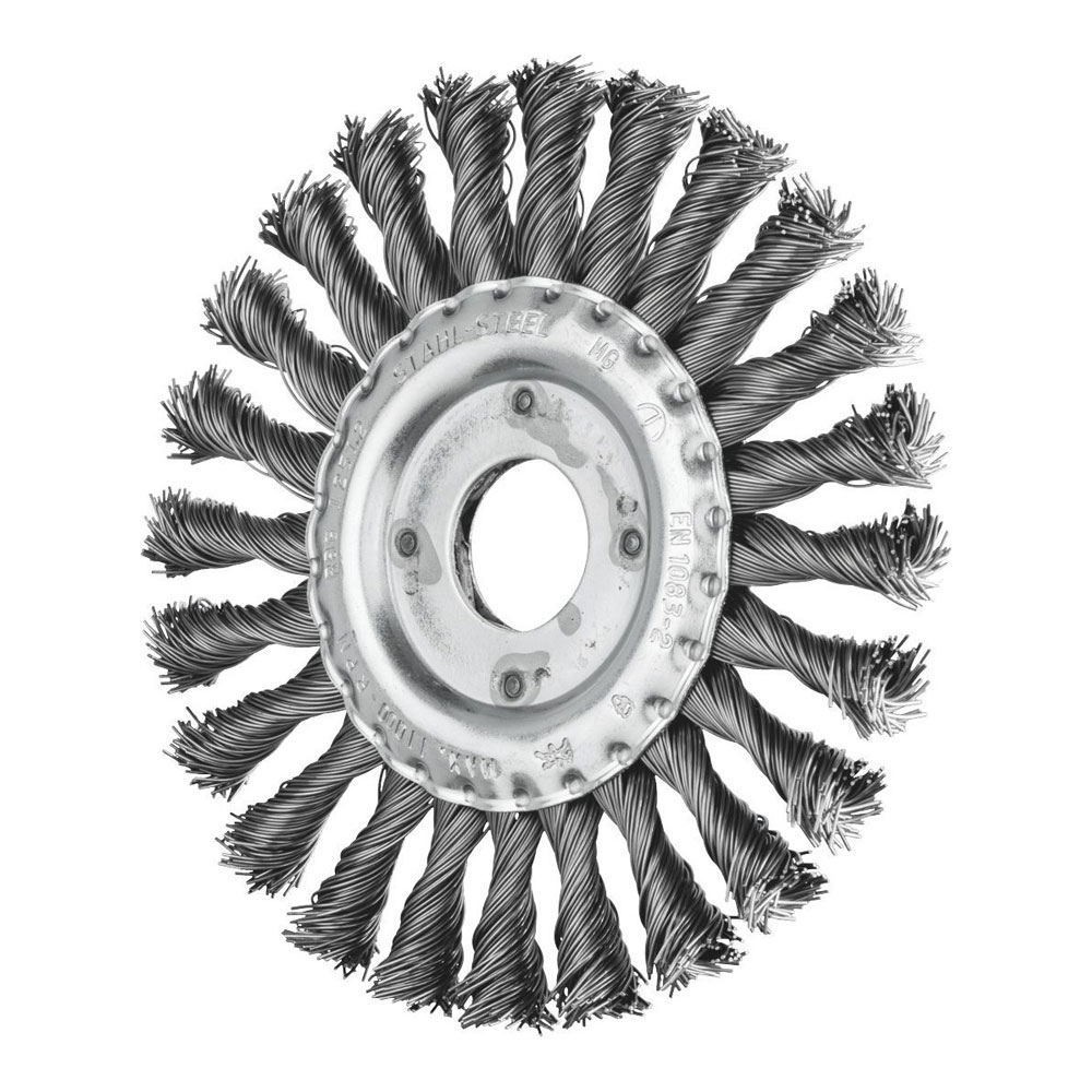 Wheel Brush - Twist Knot STEEL Wire RBG 12512/22.2 ST 0.50