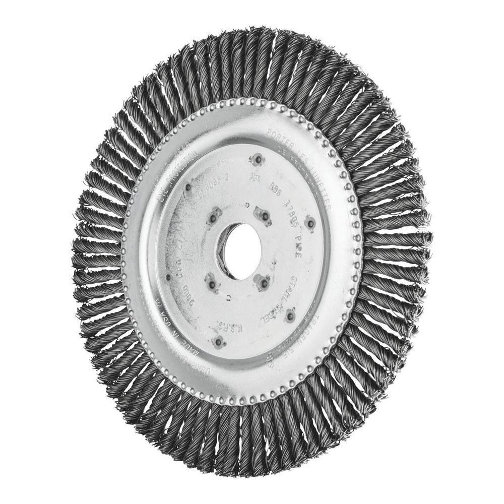 Wheel Brush with Arbor / Threaded Hole RBG - Twist Knot STEEL - Pipeliner RBG 17806/22.2 Pipe ST