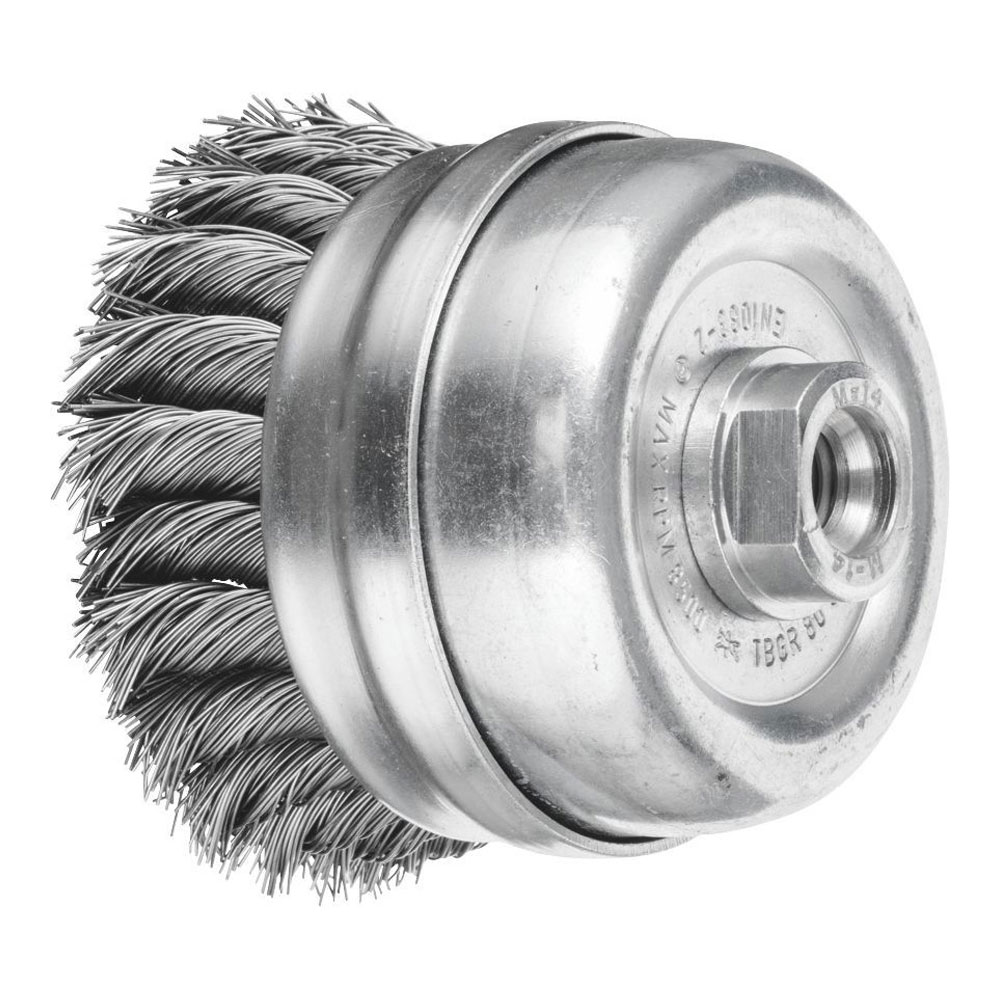 Cup Brush - Twist Knot STEEL TBGR 80/M14 ST 0.50