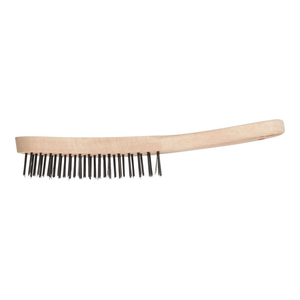 Hand Scratch Brush - STEEL Wire - Wooden Body 290mm HBU 30 ST 0.35