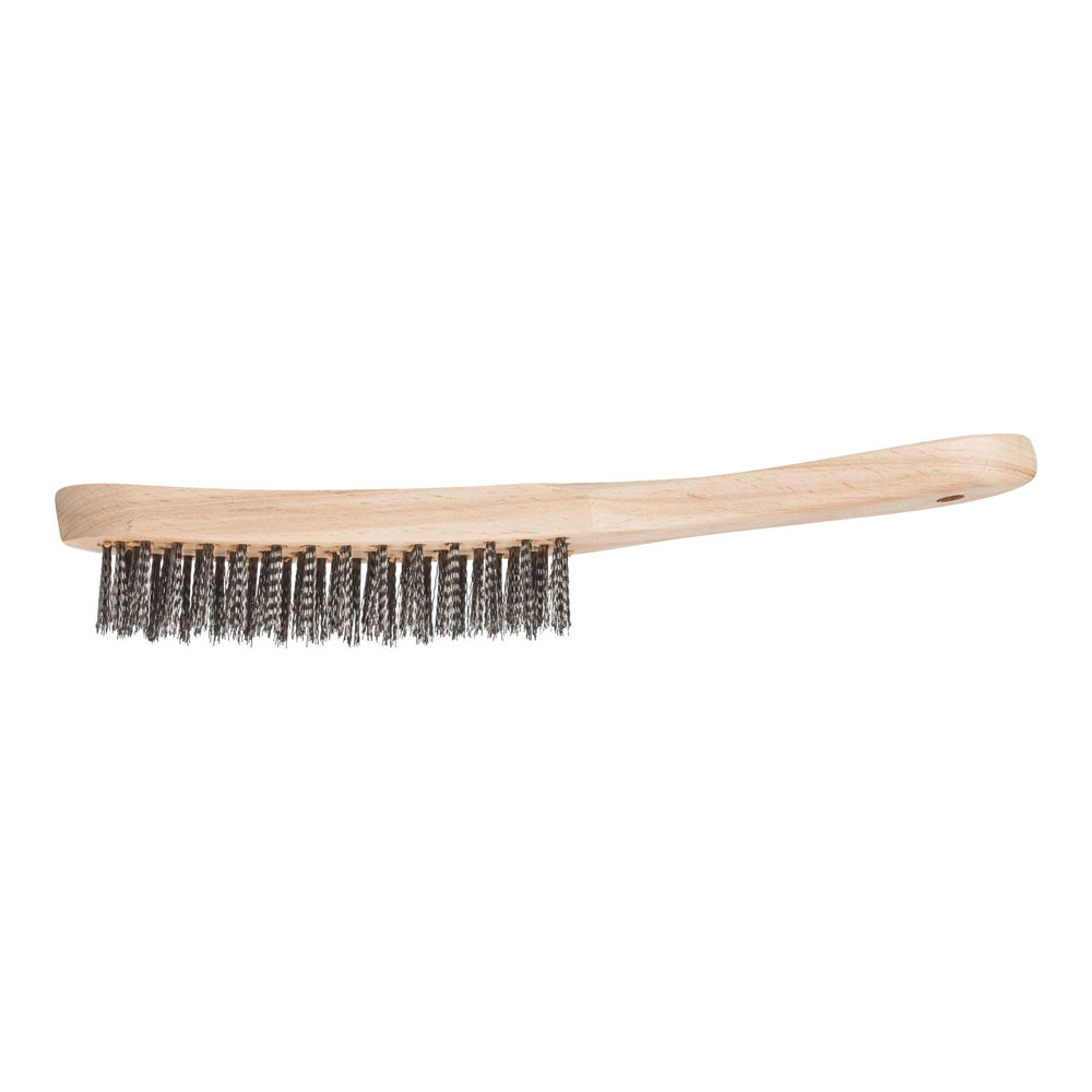 Hand Scratch Brush - INOX Wire - Wooden Body 290mm HBU 30 INOX 0.30