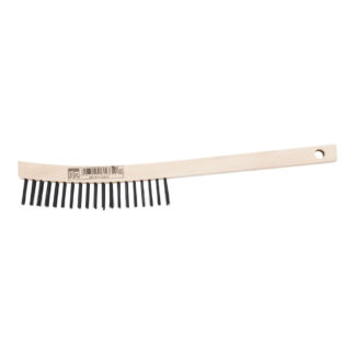 Hand Scratch Brush - STEEL Wire - Wooden Body Long Handle 350mm HBU 30 ST LH 0.35
