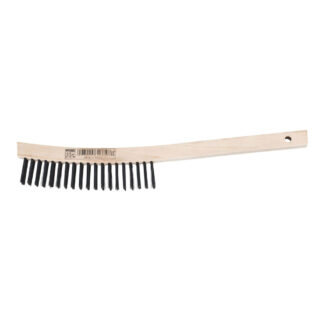 Hand Scratch Brush - STEEL Wire - Wooden Body Long Handle 350mm HBU 40 ST LH 0.35