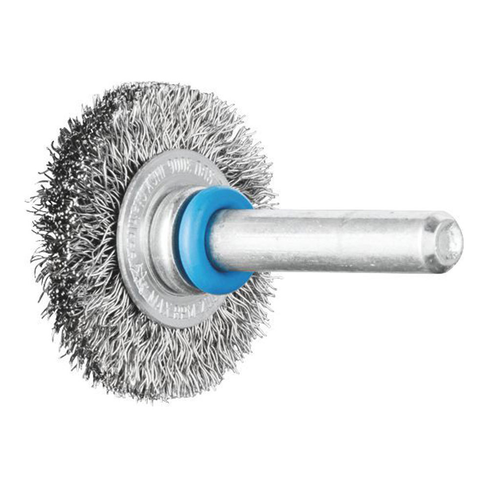 Shaft Mounted Wheel Brush - Crimped Wire - 6mm Shaft RBU 3006/6 INOX 0.20