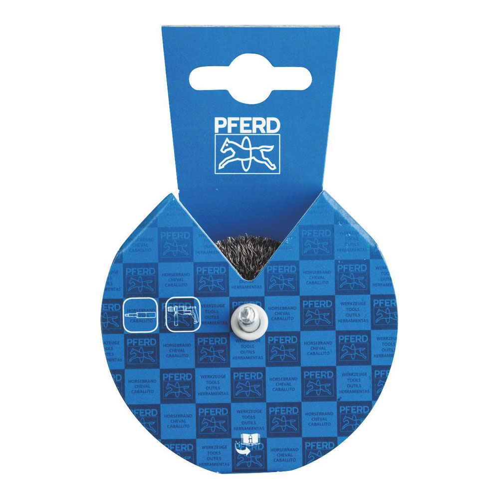 Shaft Mounted Wheel Brush - Crimped STEEL Wire - 6mm Shaft RBU 5015/6 ST 0.20