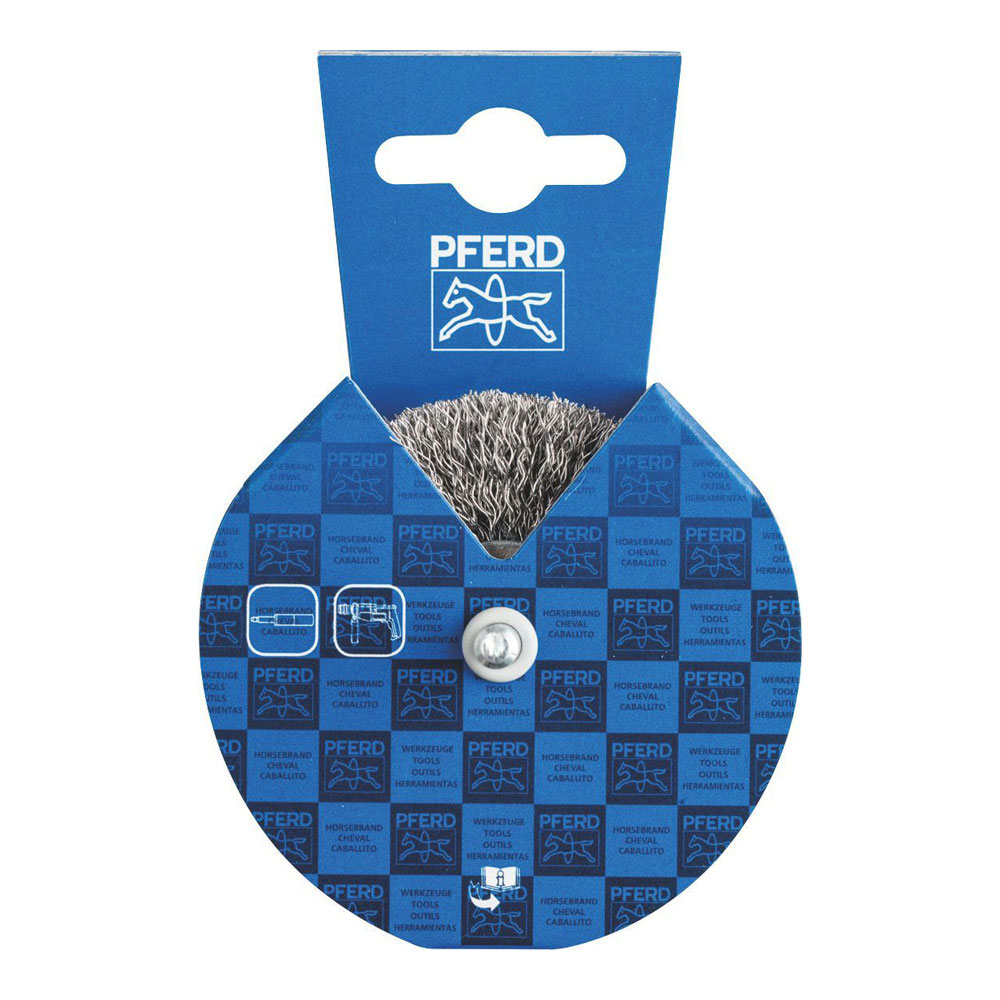 Shaft Mounted Wheel Brush - Crimped STEEL Wire - 6mm Shaft RBU 7015/6 ST 0.30