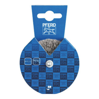 Shaft Mounted Wheel Brush - Crimped STEEL Wire - 6mm Shaft RBU 10010/6 ST 0.30