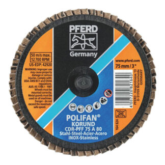 COMBIDISC Mini POLIFAN - Aluminium Oxide - Type CDR-PFF 75 A 80