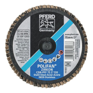 COMBIDISC Mini POLIFAN - Zirconia - Type CDR-PFF 75 Z 120