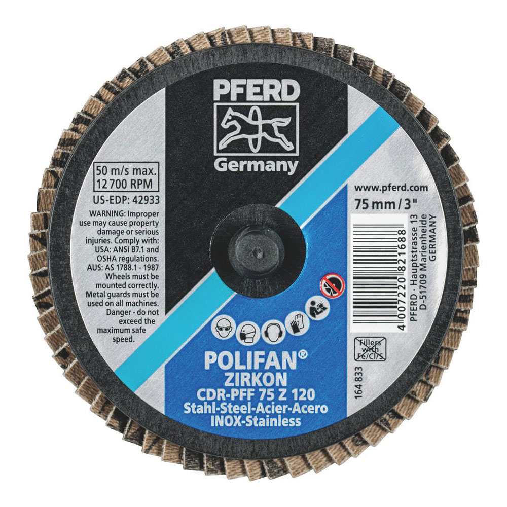 COMBIDISC Mini POLIFAN - Zirconia - Type CDR-PFF 75 Z 120