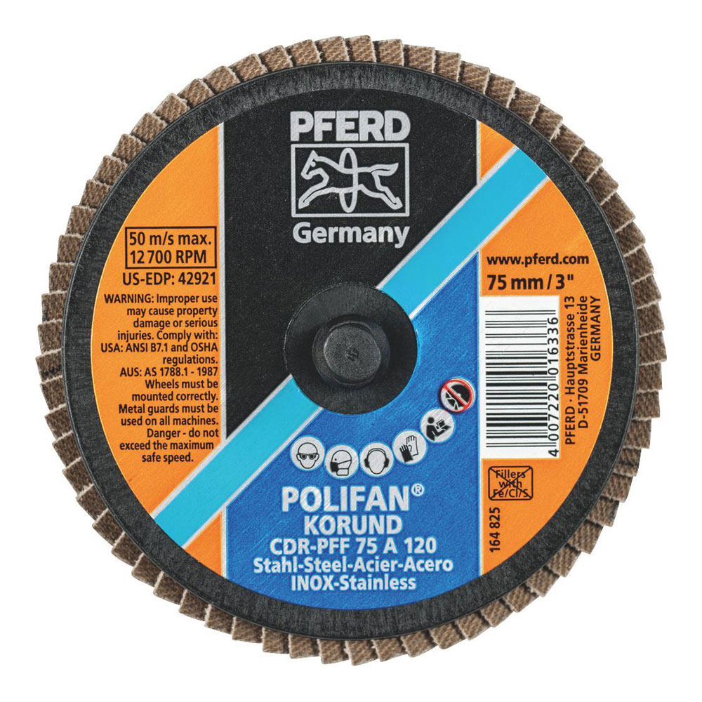 COMBIDISC Mini POLIFAN - Aluminium Oxide - Type CDR-PFF 75 A 120