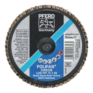 COMBIDISC Mini POLIFAN - Zirconia - Type CDR-PFF 75 Z 80