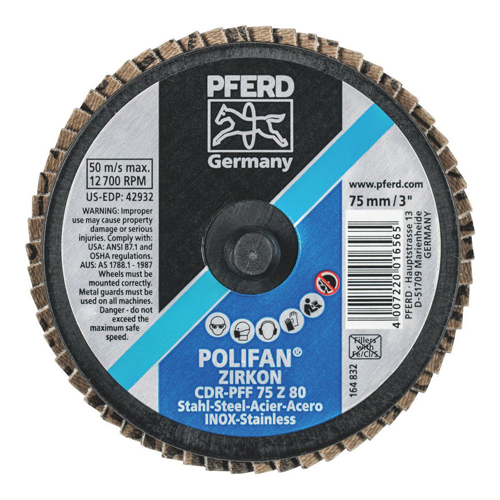 COMBIDISC Mini POLIFAN - Zirconia - Type CDR-PFF 75 Z 80