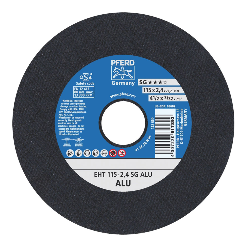 Flat Cut-Off Wheel PREMIUM - ALUMINIUM EHT 115-2.4 A 30 N SG-ALU