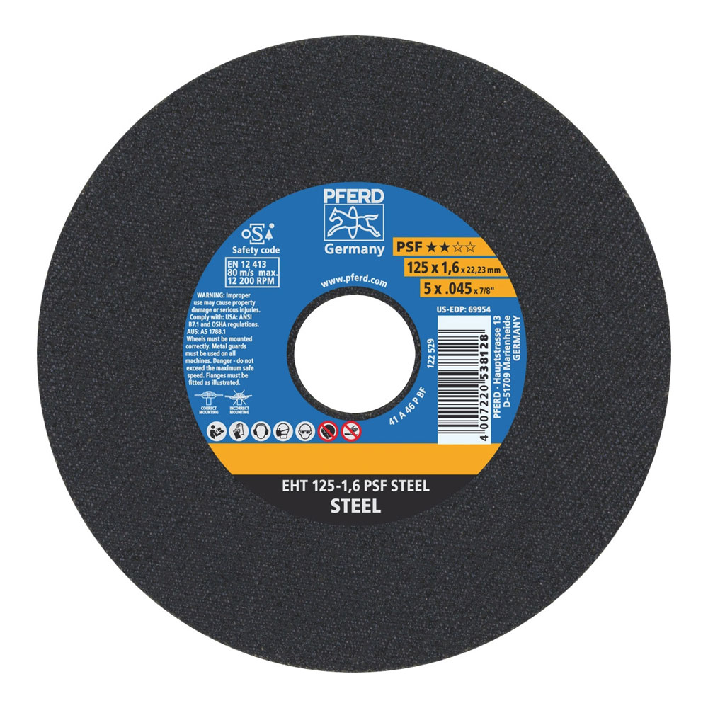 ULTRA THIN Flat Cut-Off Wheel GP - STEEL EHT 125-1.6 A 46 P PSF