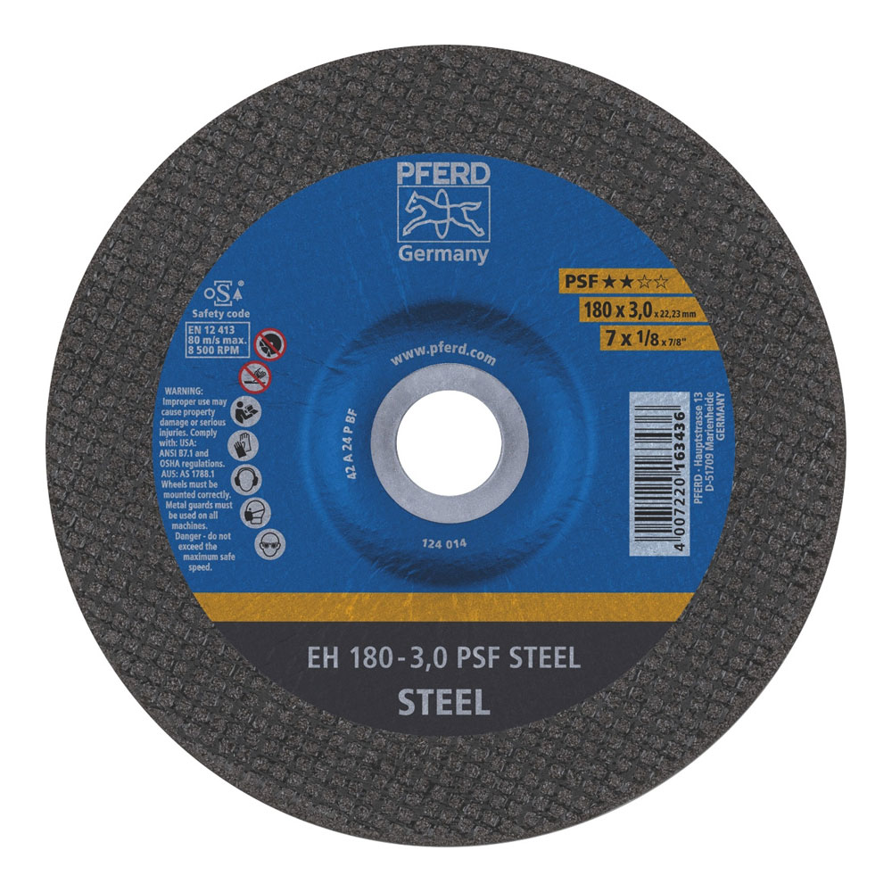 Cut-Off Wheel GP - Raised Hub - STEEL EH 178-3.0 A 24 P PSF