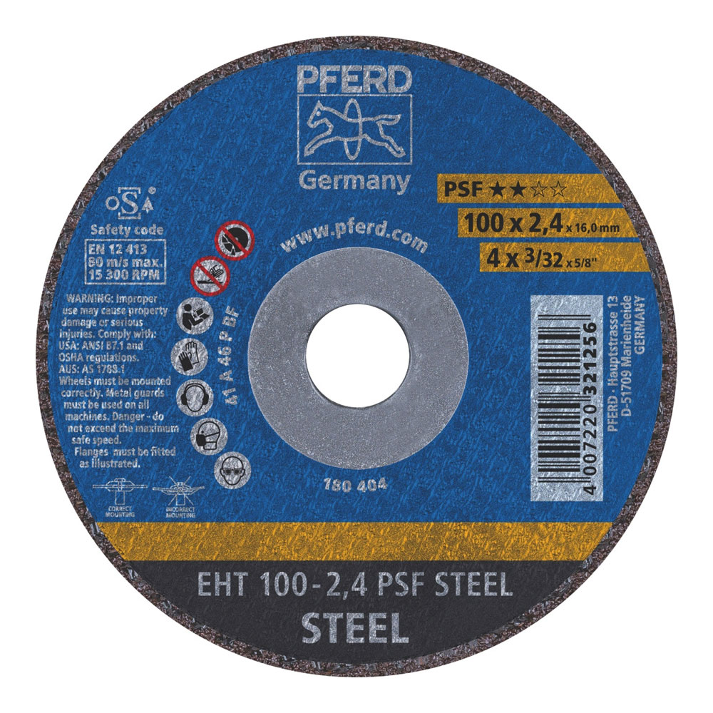 Flat Cut-Off Wheel GP - STEEL EHT 100-2.4 A 46 P PSF