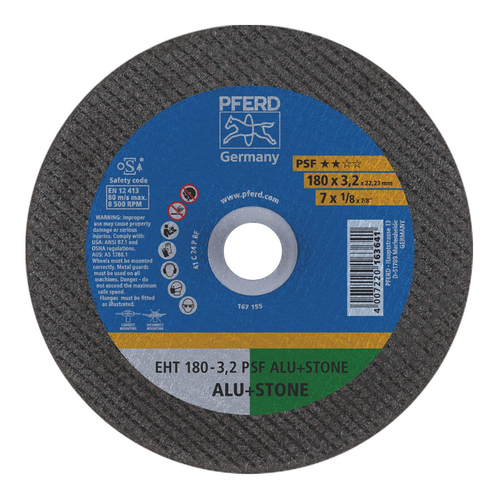 Flat Cut-Off Wheel GP - STONE EHT 178-3.2 C 24 P PSF