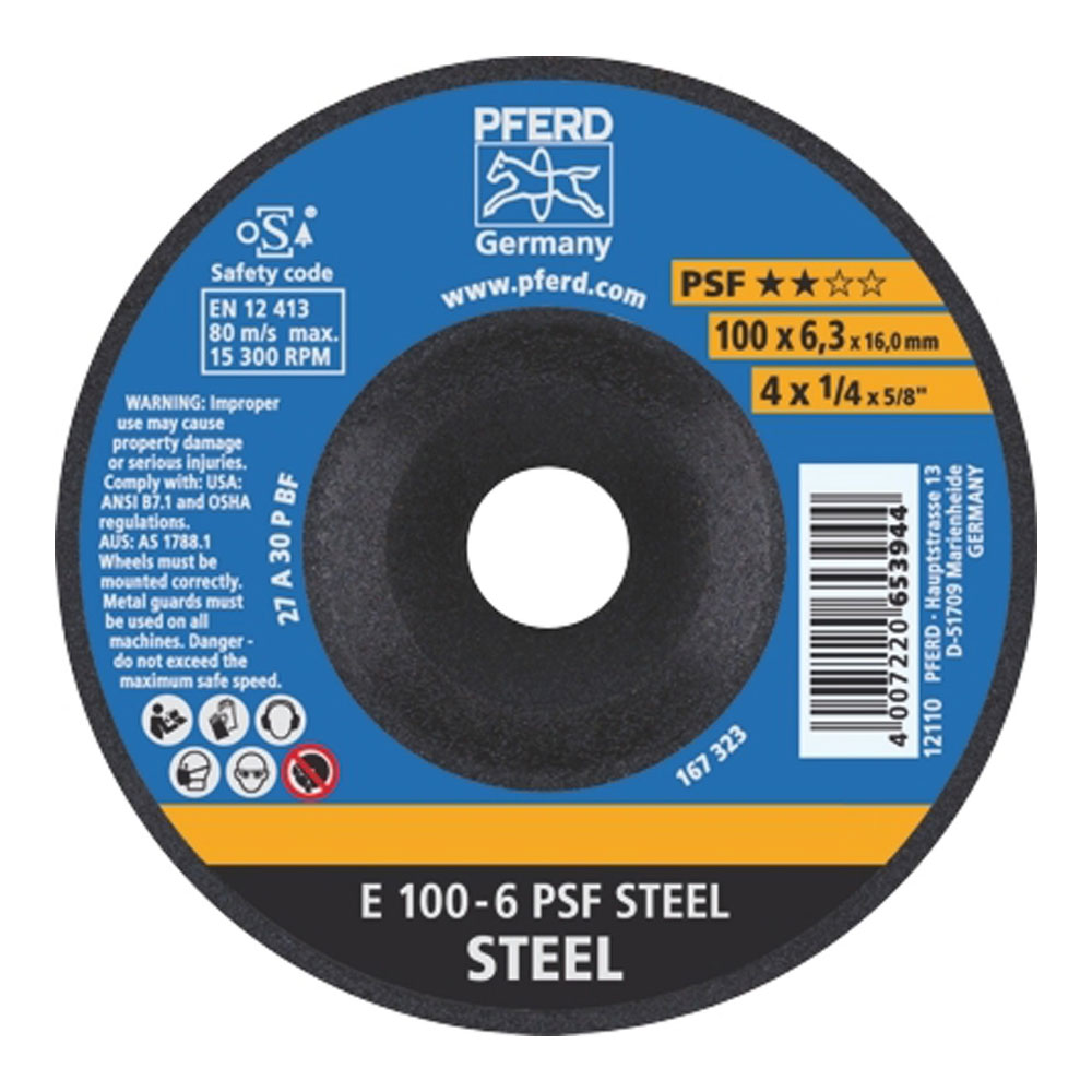 Grinding Wheel GP Depressed Centre - STEEL - 100mm