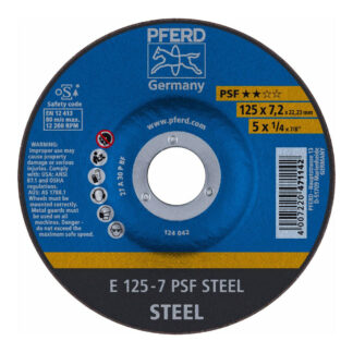 Grinding Wheel GP Depressed Centre - STEEL - 125mm