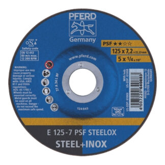 Grinding Wheels GP Depressed Centre - STEEL / INOX - 125mm