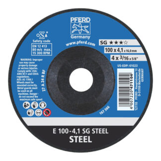 Premium Grinding Wheel D/C - STEEL - 100mm x 4.1mm