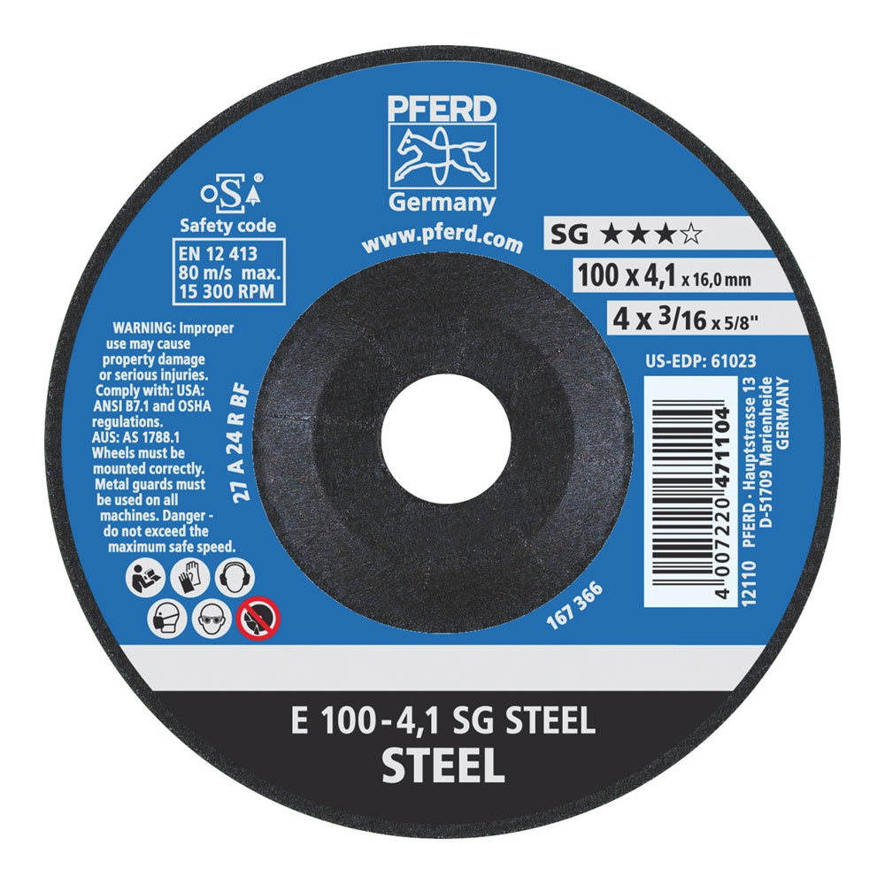Premium Grinding Wheel D/C - STEEL - 100mm x 4.1mm
