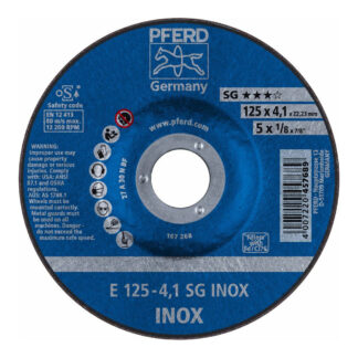 Premium Grinding Wheel D/C - 125mm x 4.1mm A 30 N SG-INOX