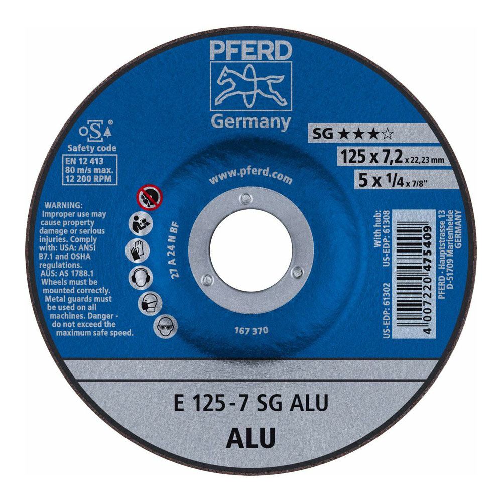 Premium Grinding Wheel D/C - ALUMINIUM 125mm