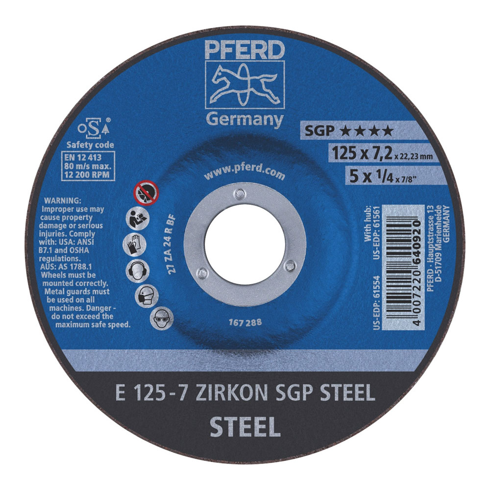 Premium Grinding Wheel D/C - STEEL / CAST - 125mm