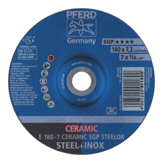 Premium Ceramic Grinding Wheel D/C - INOX / STEEL 180mm