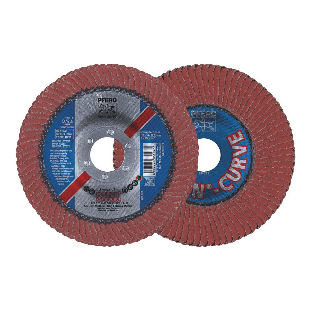 POLIFAN Flap Disc SGP Aluminium Oxide - ALUMINIUM PFR 125 A 40 SGP-CURVE L ALU
