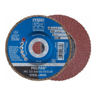 POLIFAN Flap Disc Premium Aluminium Oxide - STEEL / INOX PFC 125 A 40 SG
