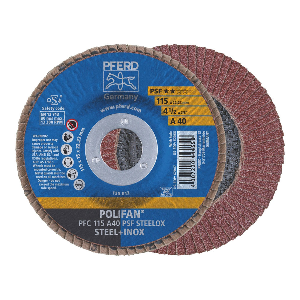 POLIFAN Flap Disc GP Aluminium Oxide - STEEL / INOX PFC 115 A 40 PSF