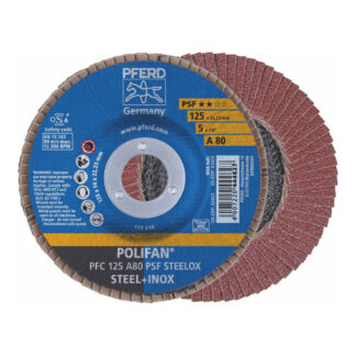 POLIFAN Flap Disc GP Aluminium Oxide - STEEL / INOX PFC 125 A 80 PSF
