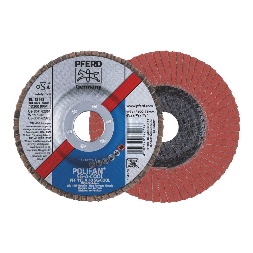 POLIFAN Flap Disc Premium Aluminium Oxide Top Size - PFC 115 A 40 SG-COOL