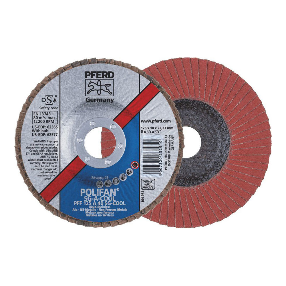 POLIFAN Flap Disc Premium Aluminium Oxide Top Size PFC 125 A 40 SG